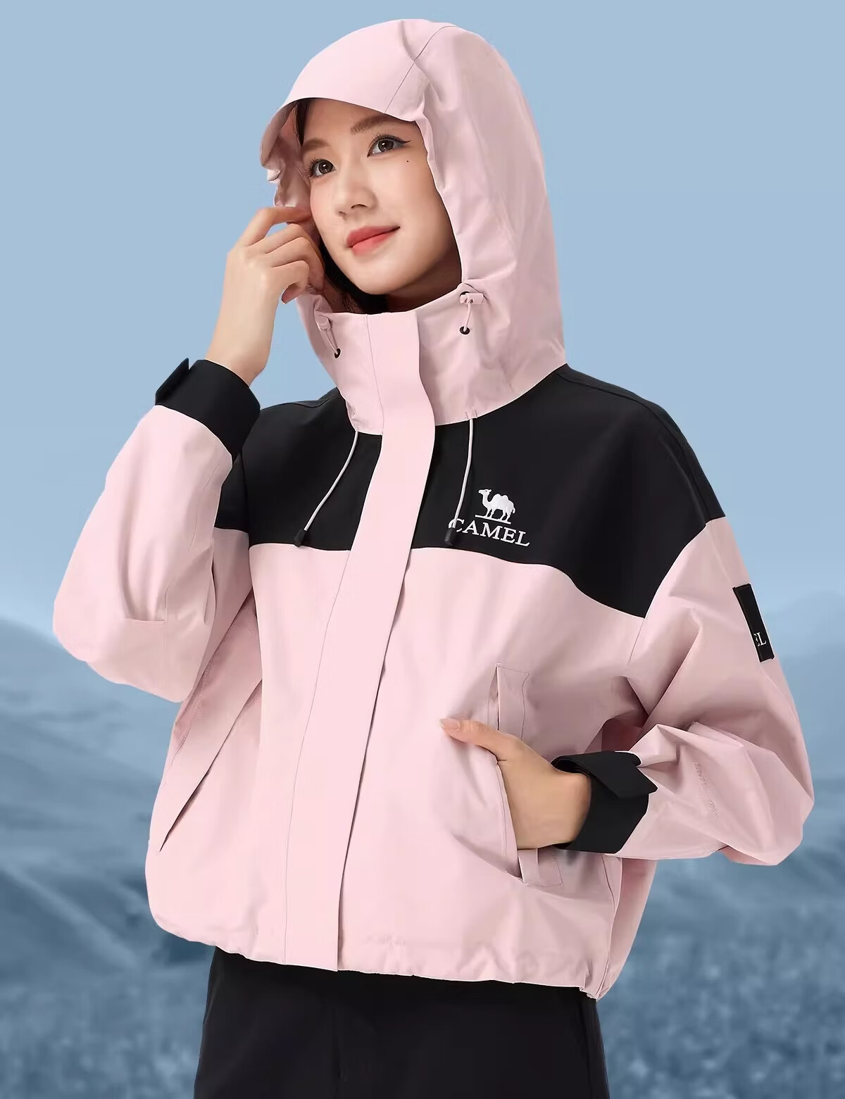 CAMEL [Three-Proof] Outdoor Single-Layer Waterproof Jacket Unisex New Lightweight Mountaineering Coat 8