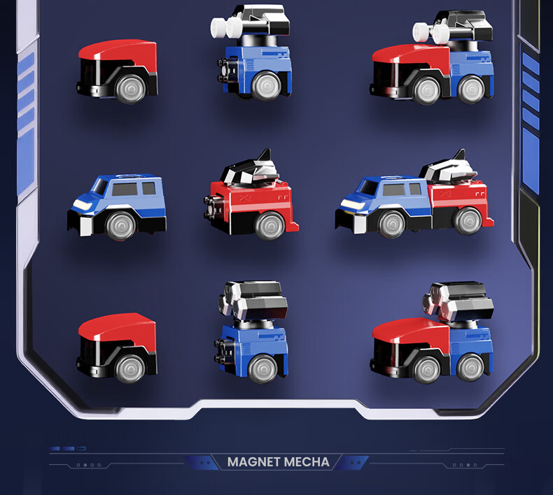 Guangduola Children's Toy 3-6 Years Magnetic Robot Transformable Building Block Model Car Boys Birthday New Year Gift 10