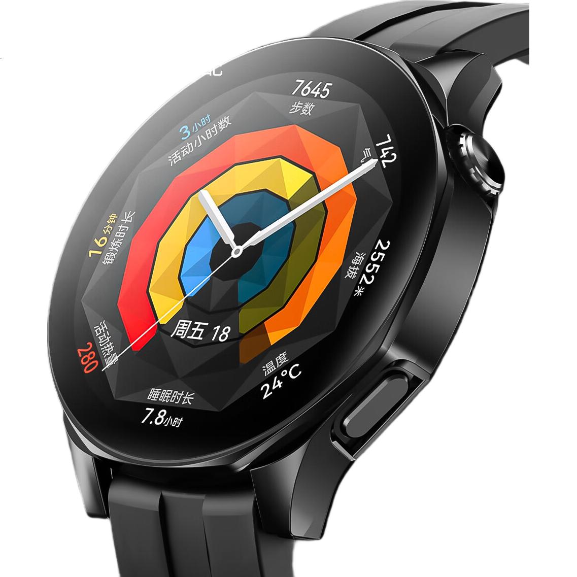 Защитный чехол Iboann для Huawei Watch 5 46 мм, с защитной пленкой, черный