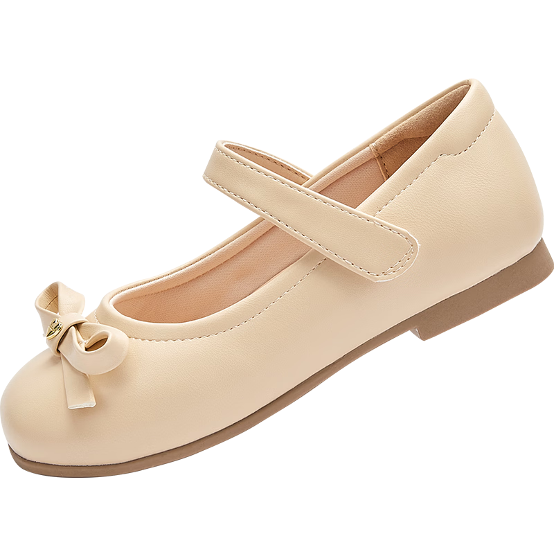 BALABALA Children's Shoes, Girls' Princess Shoes, 2026 New Spring And Autumn Sweet Princess Soft-Soled Shoes, Fashionable Leather Shoes for Girls, Women's Flats