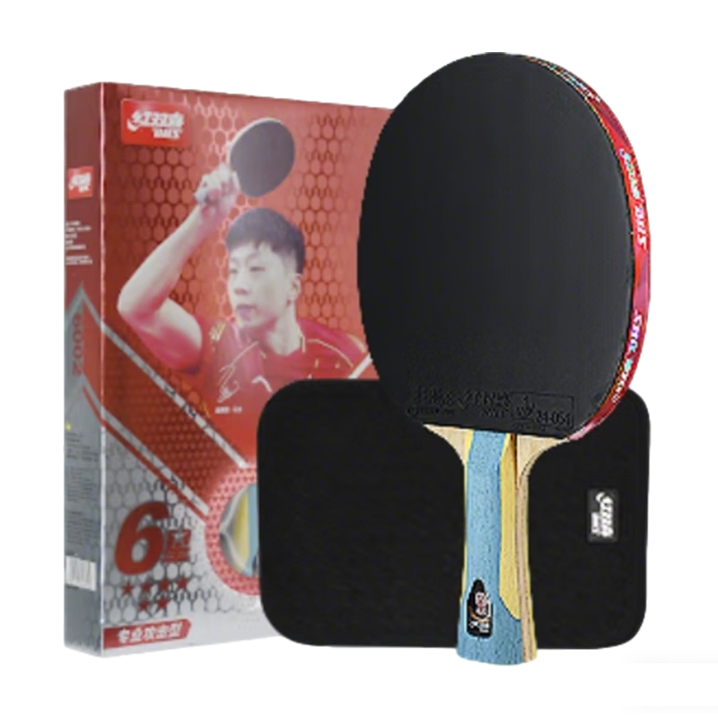 DHS Six-Star Penhold (Jingcang Fast Delivery + Racket Cover), Table Tennis Paddle H6002 Penhold Single Racket