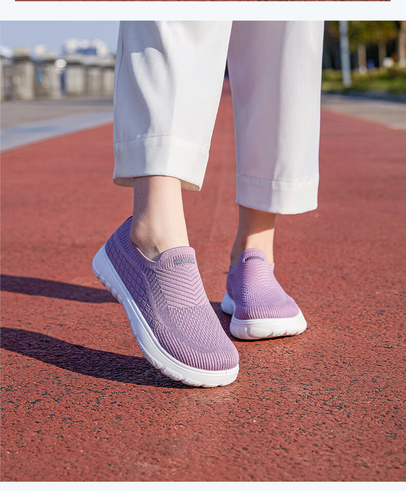 Warrior Mom Shoes Spring Summer New Breathable Cotton Insole Slip-On Mesh Non-Slip Casual Shoes Rose Red Size 37 11