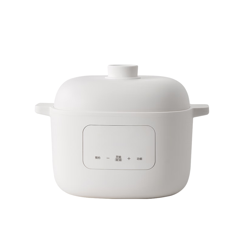 Olayks Instant Electric Stew Pot, Ceramic Soup Cooker with Double Boiler, Automatic Home Use Soup Maker, Multi-Functional Stew Pot with Integrated Design for 3-4 People