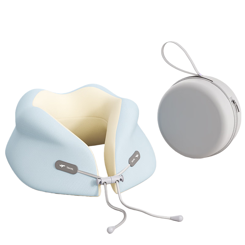 40,000 KM Memory Foam U-Shaped Travel Neck Pillow Portable Cervical Support Cushion for Airplane Sleeping