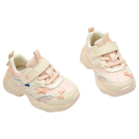 Balabala Toddler Girls' First Walking Shoes Sports Shoes 2026 New Spring Baby New Year Red Dad Sneakers Functional Shoes