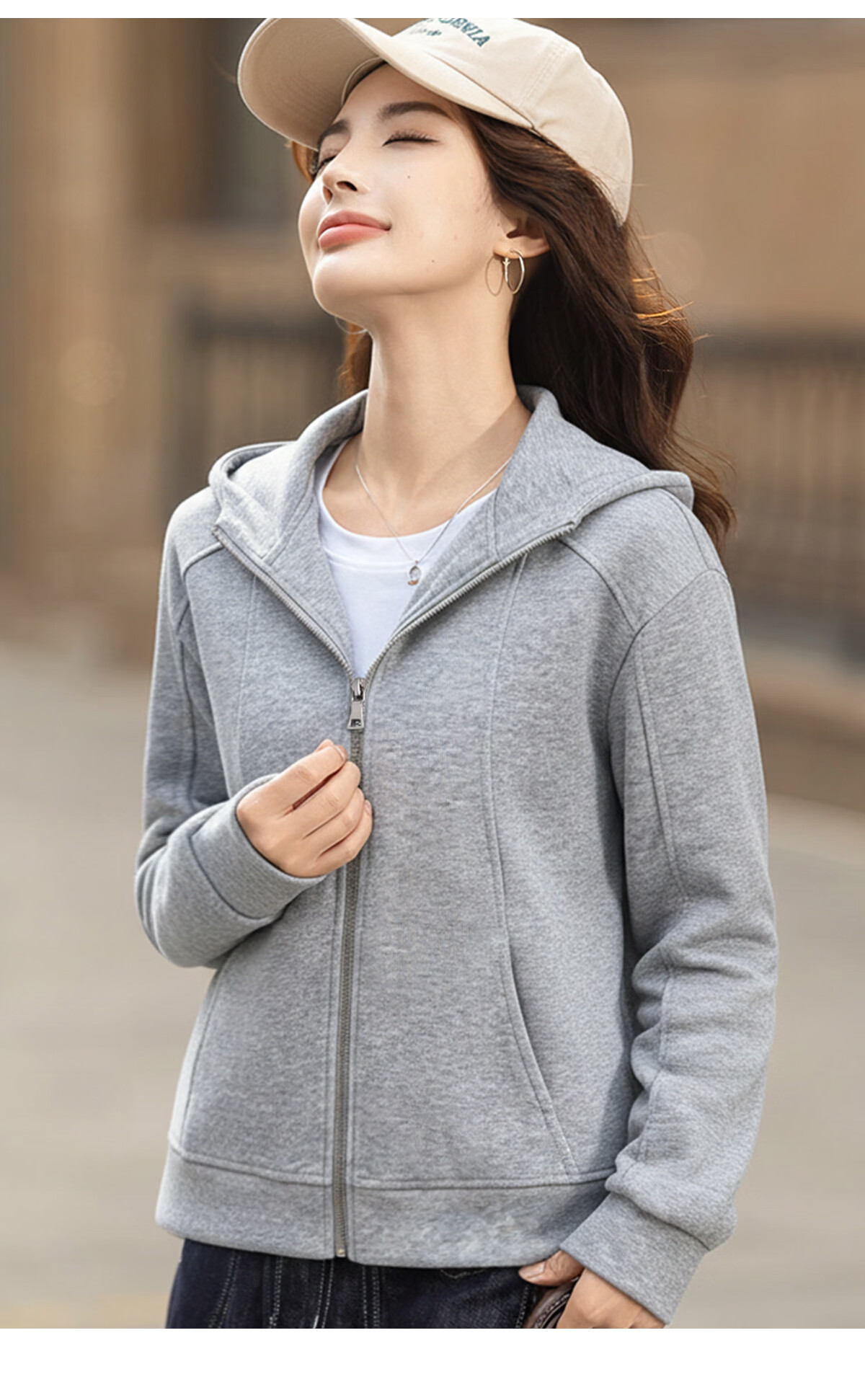 Chushen Spring and Autumn Casual Jacket Women Wilderness Mallard Design Splicing Fashion Casual Hooded Top S143U1001 21