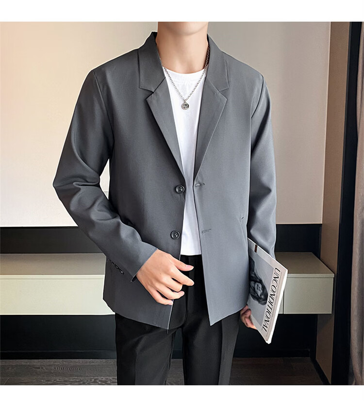TUCANO Men's Casual Slim Fit Blazer Suit Jacket Korean Style Trendy Formal Groom Best Man Wedding Banquet 20