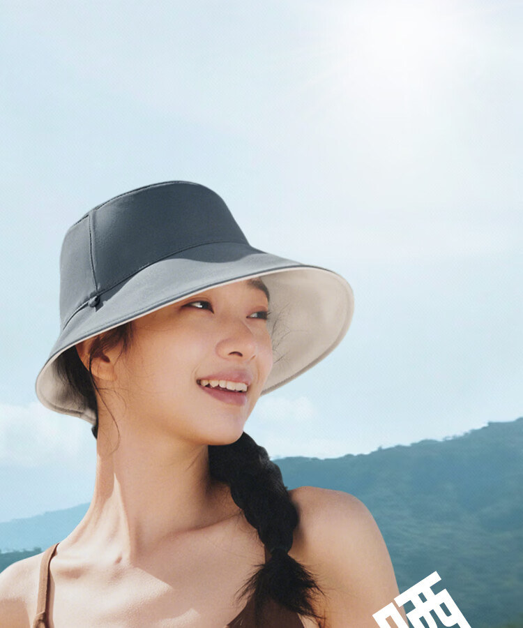 Beneunder Women's Reversible Fisherman Hat, Sun Protection Cap, Sun Visor, UV-Resistant Full Face Sunshade AL501 Coconut White 3