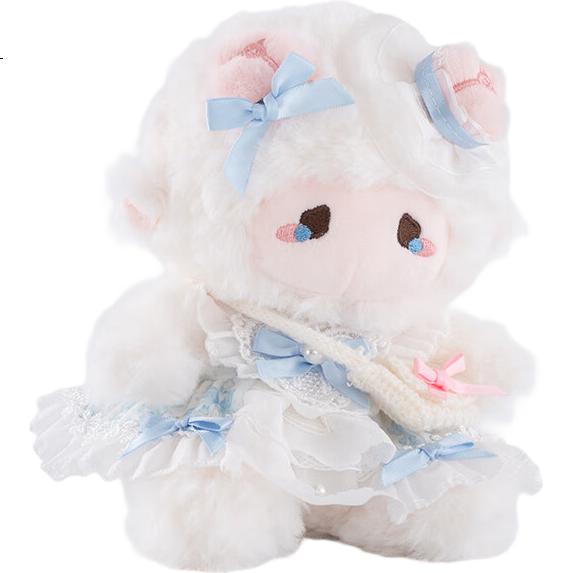 Zeouji Puff Pastry Little Lamb Table Companion Doll, Cute Plush Toy, Unscented Version, Stuffed Animal, Birthday Gift for Girls And Friends