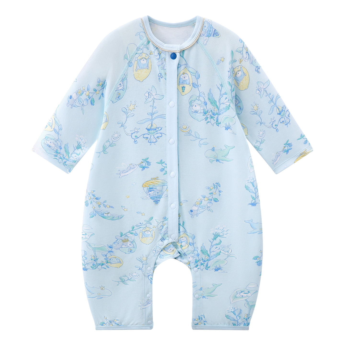 Babycare Baby Cotton Jumpsuit Newborn Spring Autumn Romper [2026 New Middle Opening] Yaya Paradise 90cm