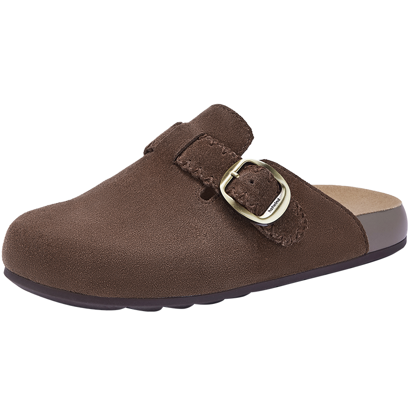 Hotwind Retro Birkenstock Style Women's 2026 Spring New Beige Casual Slip-On Soft Cork Sandals