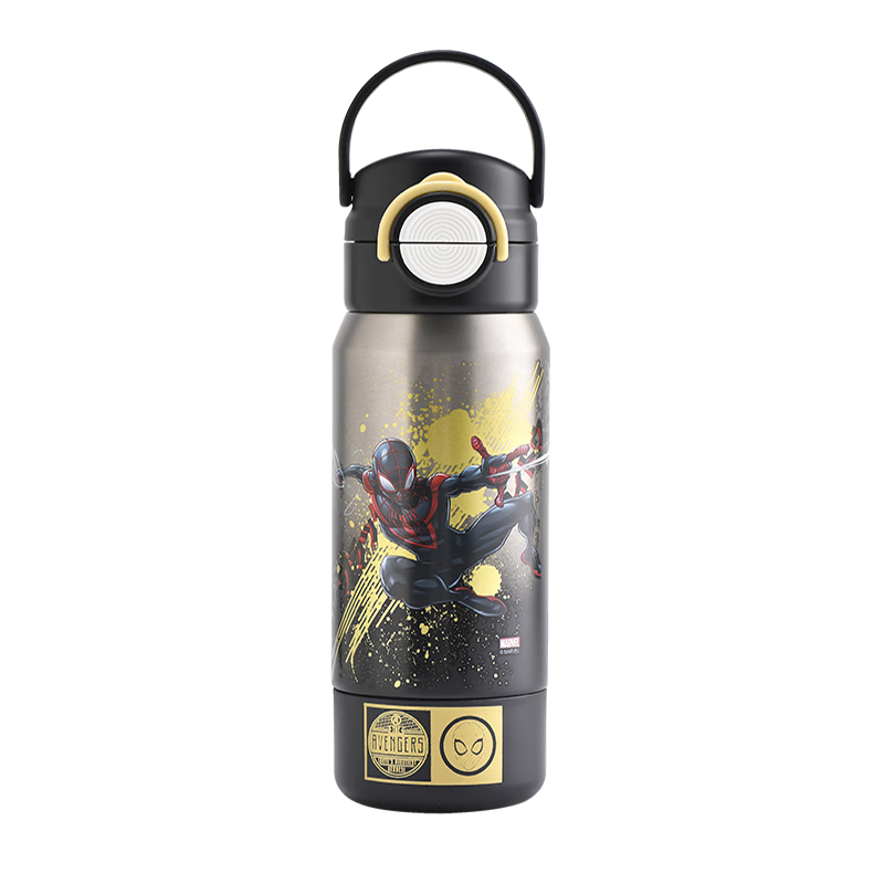 Disney Kids Insulated Water Bottle for Boys 316 Stainless Steel Straw Handle School Use Three-Drink Cup 6659-A3