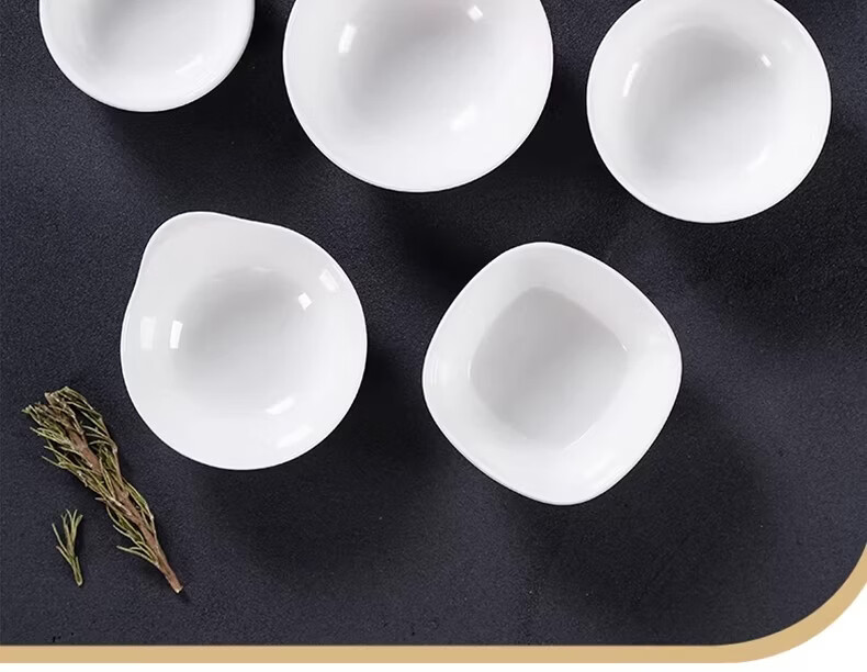 Danshi Zhiyuan White Melamine Imitation Porcelain Small Soup Bowl Rice Bowl Buffet Bowl 4.5 Inch Square Bowl Jingcang 9