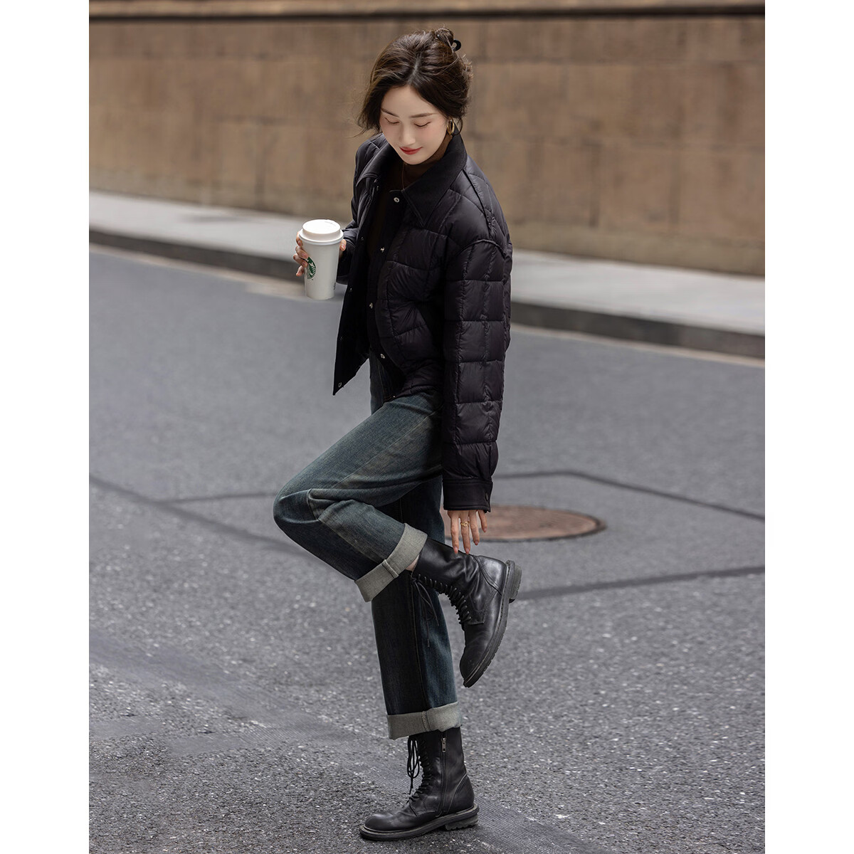 Demana Snowfield Roaming Winter 420T Nysfong Matte Velvet-Locked 90% Duck Down Shirt-Style Down Jacket for Women