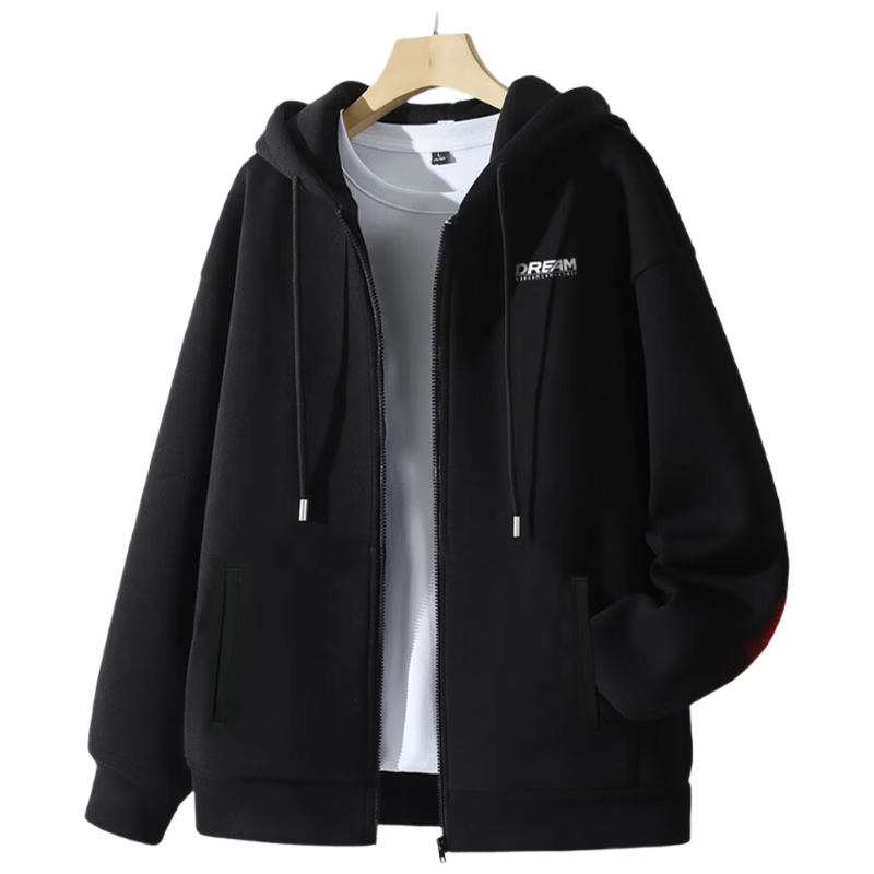 Warrior Hoodie Jacket for Men, Versatile Spring And Autumn Loose Casual Knit Cardigan Sweatshirt Sports Outerwear