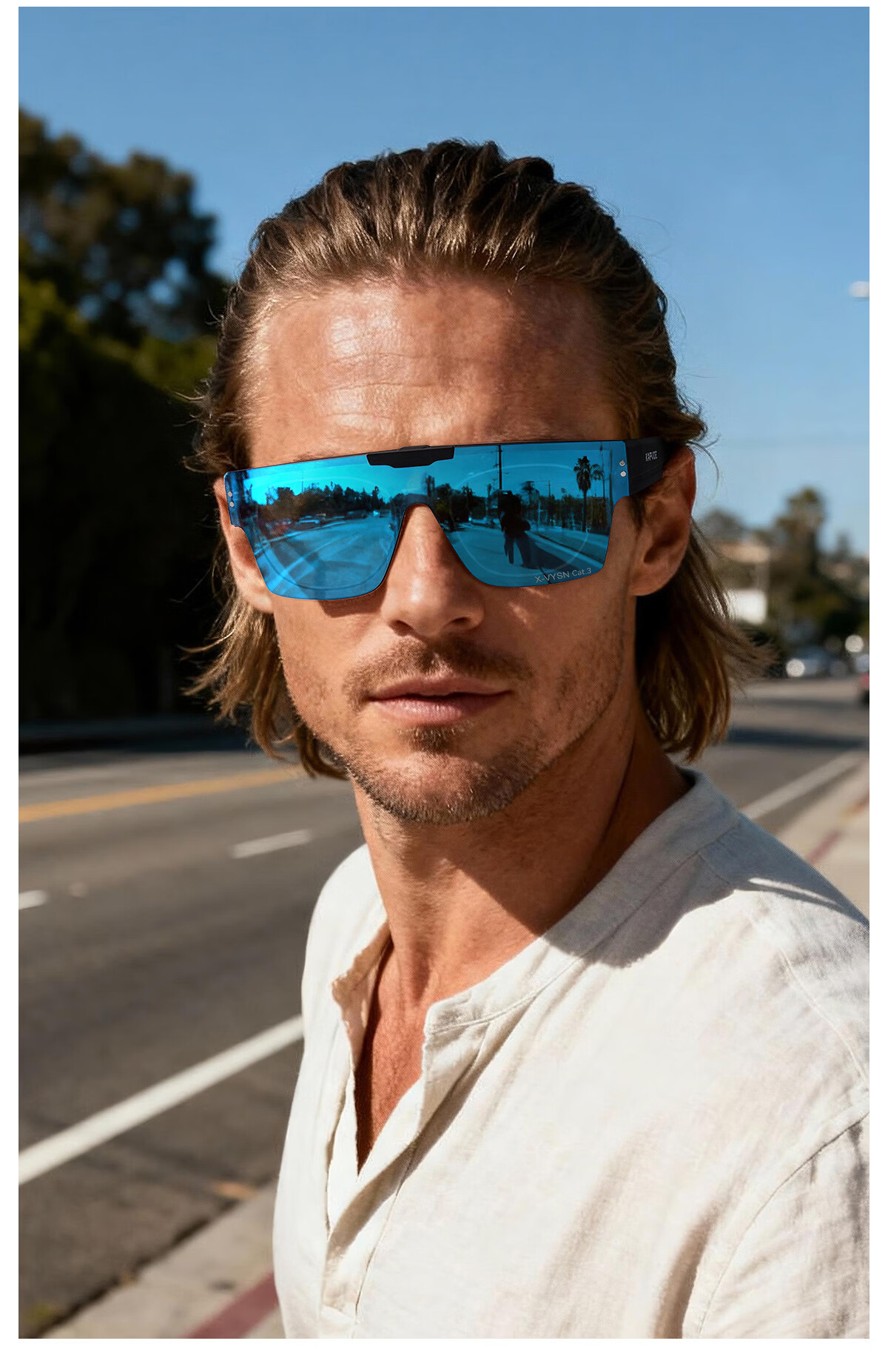 KAPVOE Wing Magnetic Flip Cycling Glasses with Prescription Insert UV Protection Windproof Dustproof Large Frame Photochromic Goggles 20