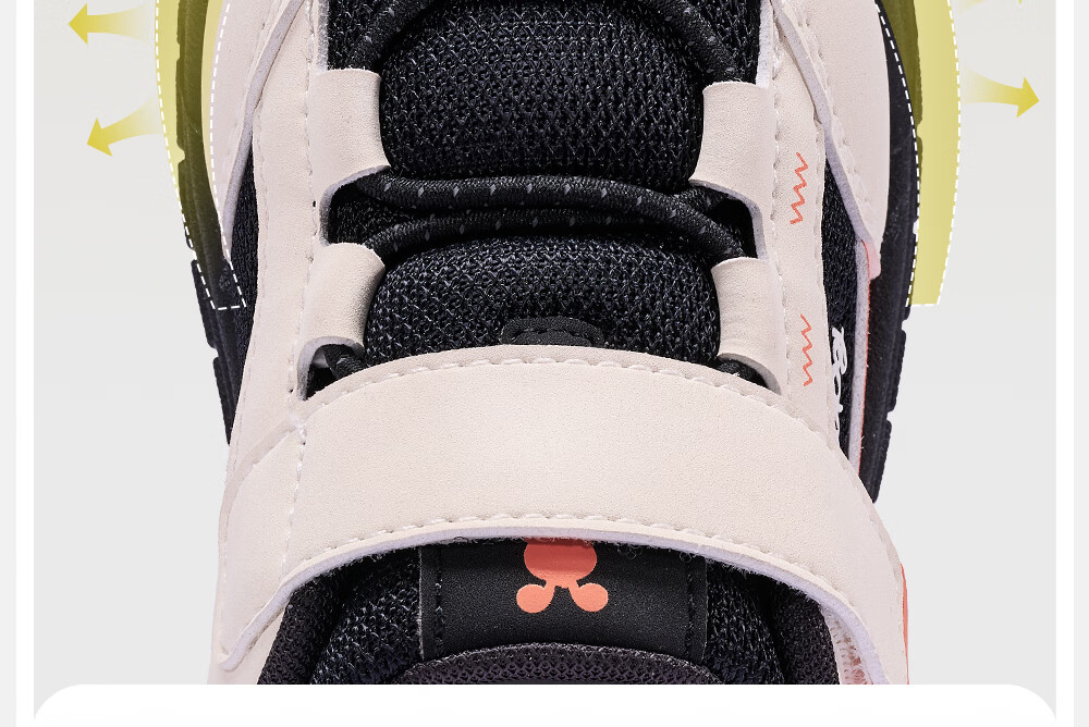 BOBDOG Toddler Baby First Walking Shoes 26 Spring New Boys Girls Soft Sole Non-Slip Functional Shoes Milk White/Black/Orange Size 24 13