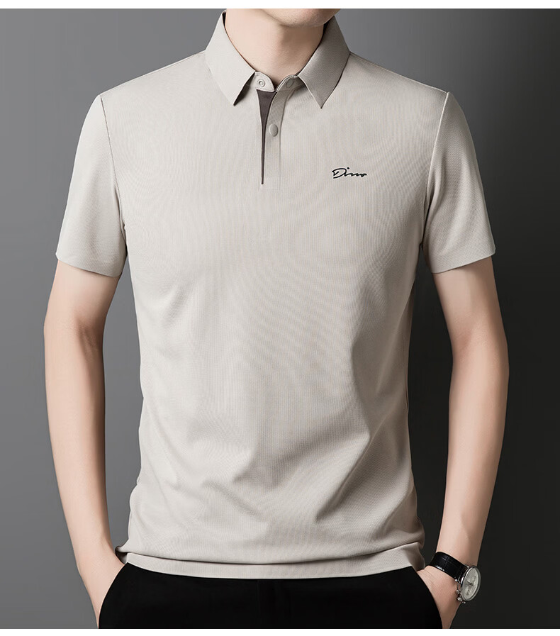 TUCANO Men's Short Sleeve Polo Shirt Summer Breathable Business Collar Casual Ice Silk Quick-Dry Top 12