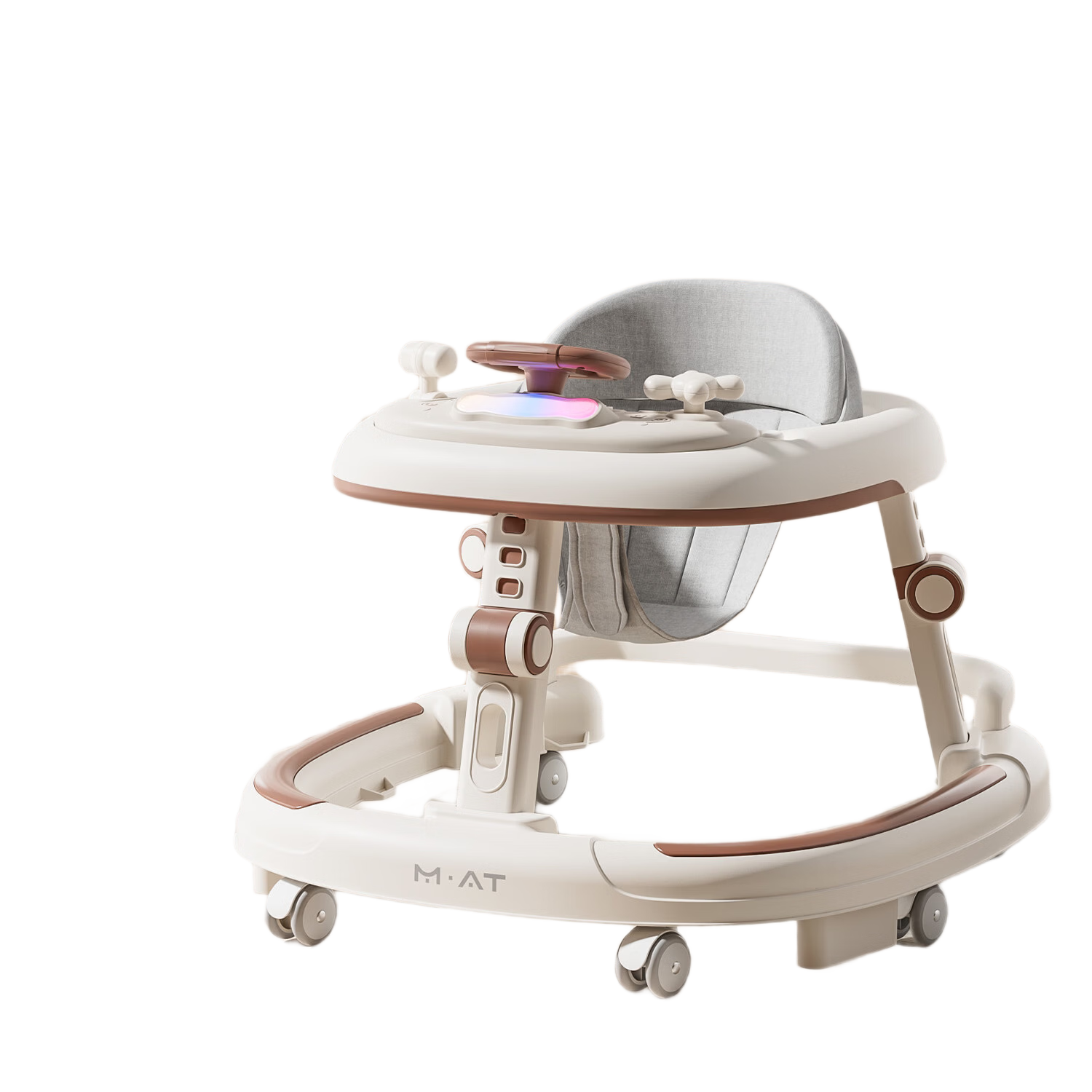 DEERC Baby Walker Anti-O-Leg Model 2026 for 6-18 Months Toddler Anti-Tip Push Walker