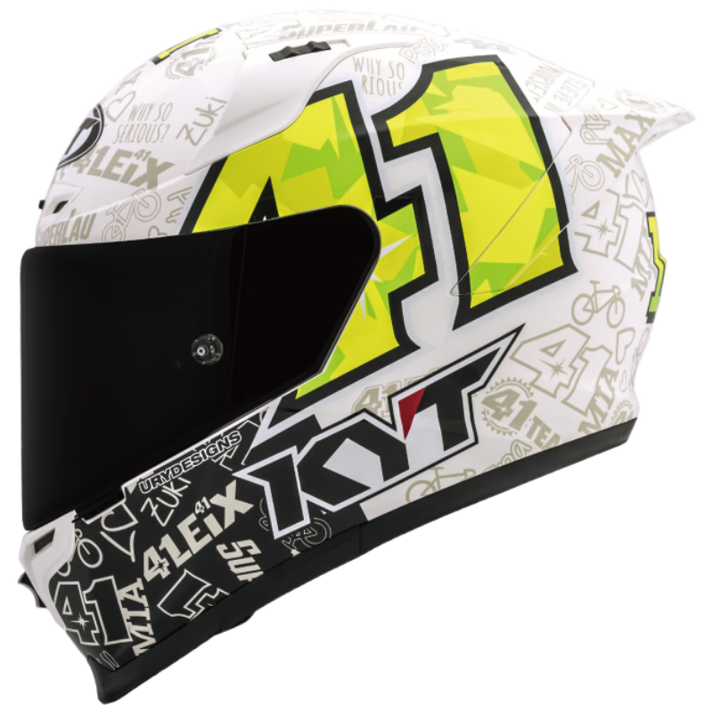KYT Official Genuine Imported Full-Face Motorcycle Helmet Four-Season Windproof Racing Track 41 Super Dad ST-16XL