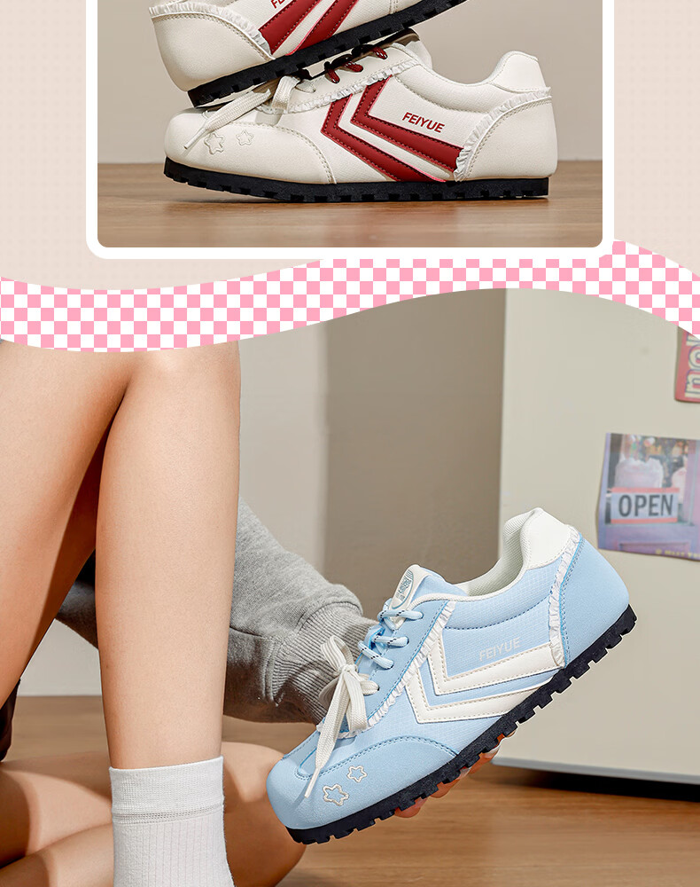 Feiyue Official Women's Sneakers 2026 Summer New Breathable Casual Shoes Beige Size 35 12