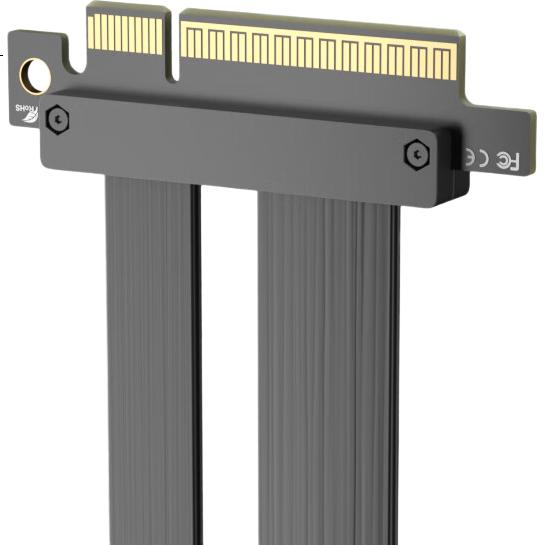 Кабель-удлинитель ZHENWEI PCIE5.0 X8, 180 градусов, 20 см