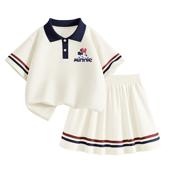 Disney Girls' Polo Set 2026 Summer New Cute Children's Cool Sportswear for Girls
