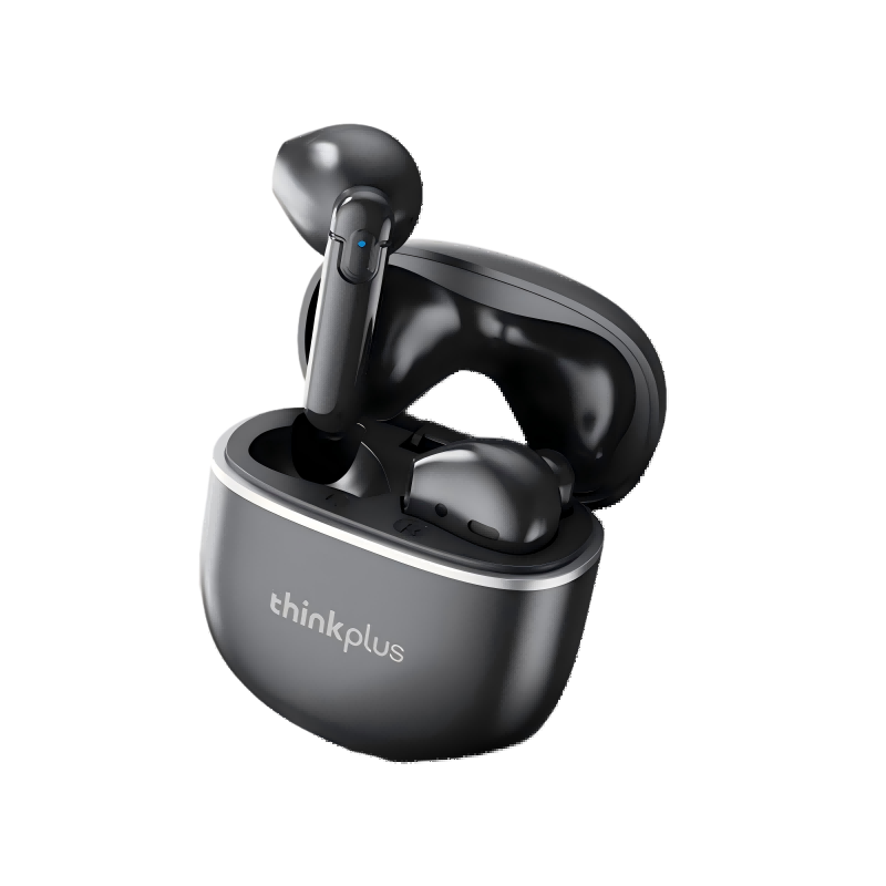 Lenovo [Over 90,000 Sold] Wireless Bluetooth Earphones for Music, Sports, Gaming, Low Latency Semi-In Earphones Compatible with Apple Phones LP42 Black