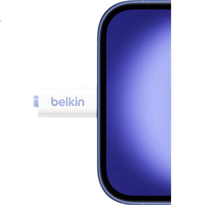 Кабель Belkin Type-C to Type-C, 60W, 1.5 м, плетеный, белый