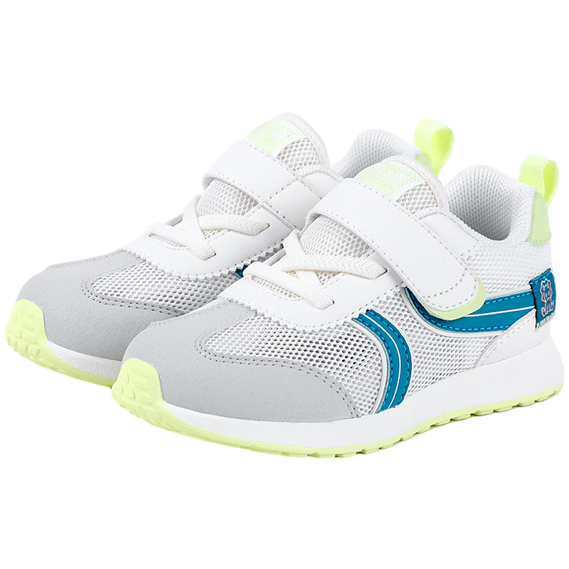 DR·KONG Spring Boys' Velcro Walking Shoes Breathable Mesh Kids' Shoes Beige/Grey/Blue Size 23