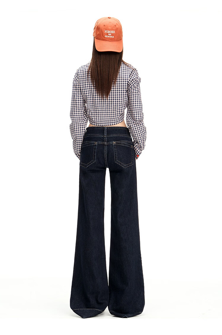 Freedom Style Tencel Slim Flared Jeans for Women 2026 Spring New Low Waist Slim Fit Draped Flared Pants 24