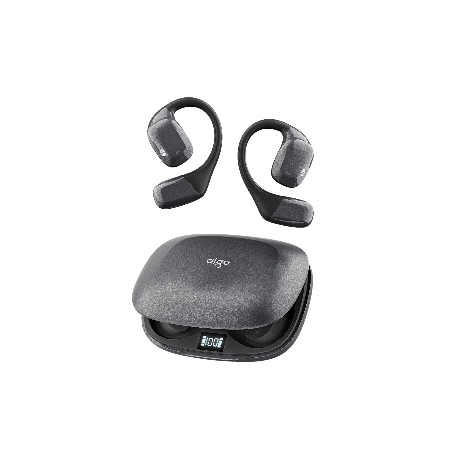 Aigo SJ10 Bluetooth Open-Ear Bone Conduction Sports Earphones, Black