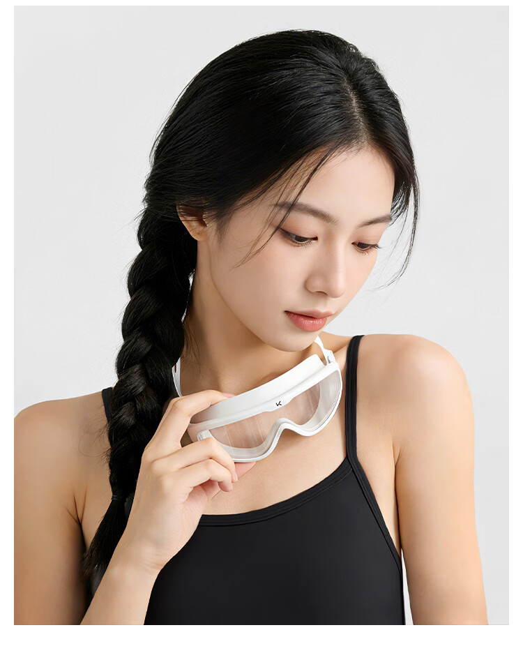 Keep Large Frame Waterproof Anti-Fog Swimming Goggles Unisex Comfortable Adult 473 Moonlight White 18