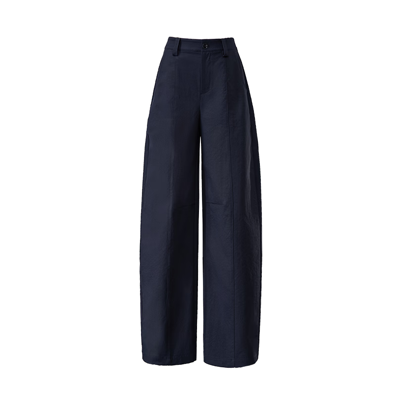 ESE-Y [Sun Protection, Wrinkle-Free] Women's Banana Pants Spring 2026 Slim Fit Easy Care Curved Casual Wide-Leg Light Gray Size 30