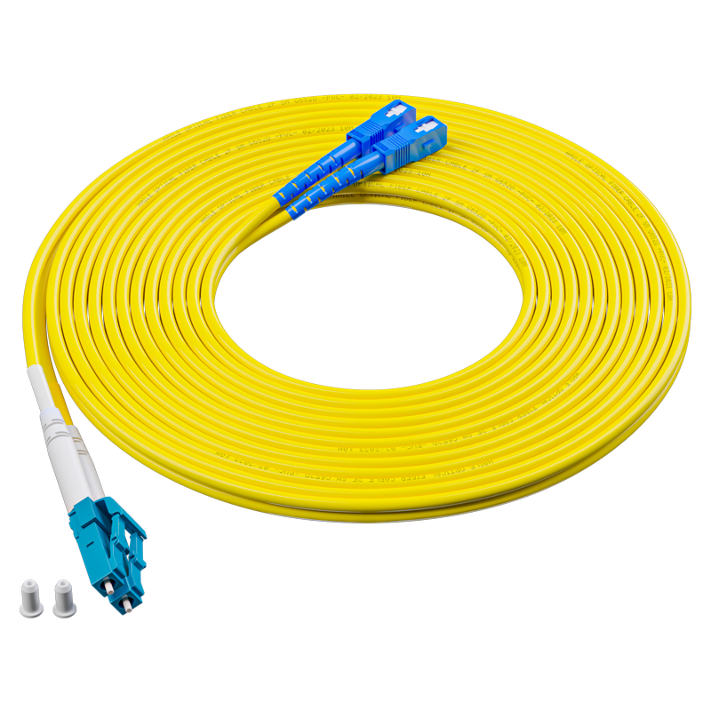 HAILE Telecom Grade Single-mode 10G Fiber Optic Patch Cable Single-mode Dual Core Φ2.0 (LC-SC, 9/125) 3m Fiber Optic Pigtail HJ-2LC-SC-S3
