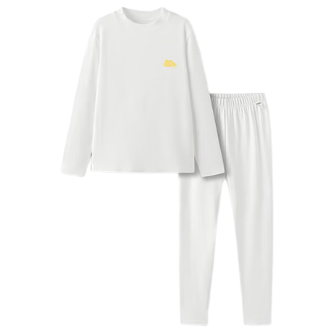Balabala Girls' Underwear Set Children's Two-Piece New 2025 Autumn Winter Fleece Cotton Cute Long Johns and Top