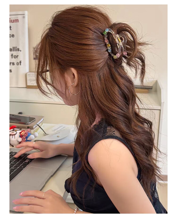 CHIMERA Half-Up Cloud Hair Claw Clip Ponytail Shark Clip Hairpin for Women Birthday Gift 6