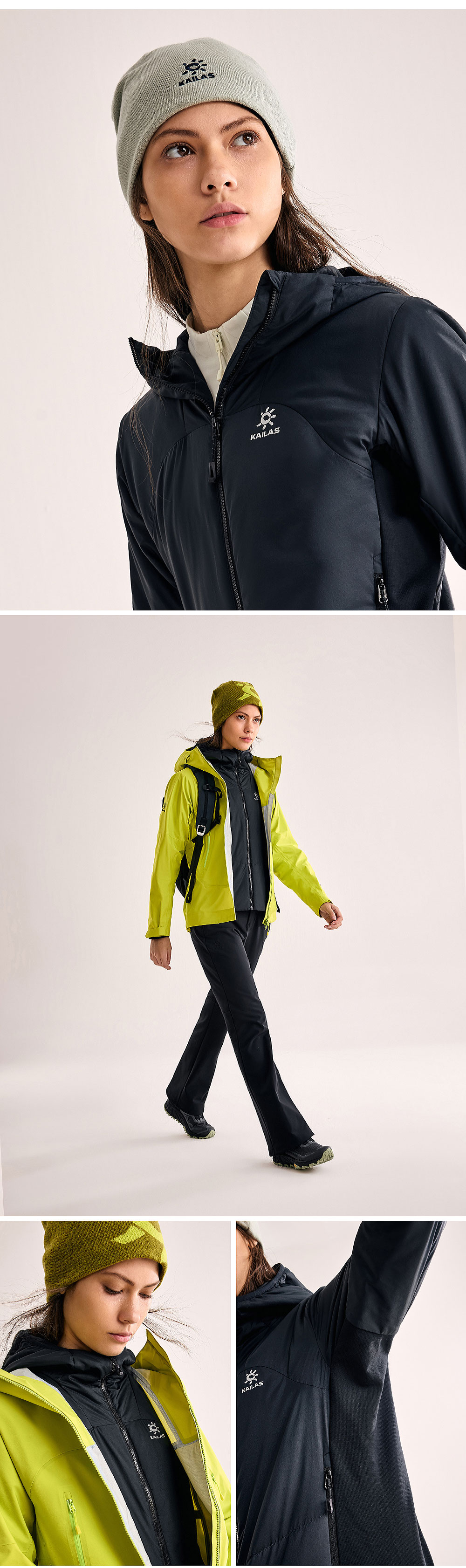 KAILAS KAILAS AT80 Men's Sports Cotton Jacket APEXHEAT Warm Breathable Windproof Hooded Coat Autumn Winter 11