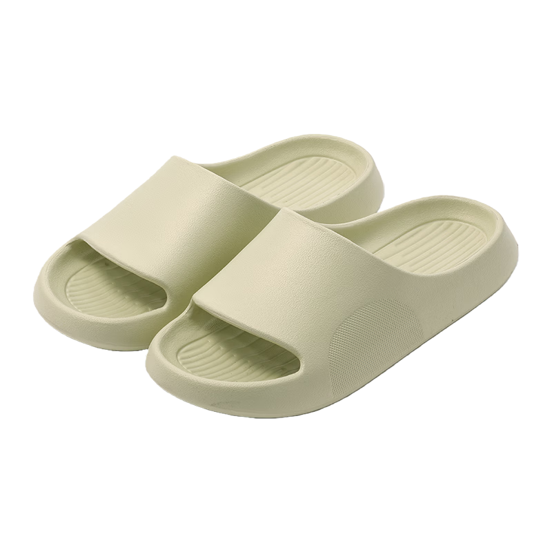 MINISO Men's Home Slippers Soft Cushioned Summer Bathroom Non-Slip Odor-Resistant Lightweight Slippers Women's Green Size 40-41