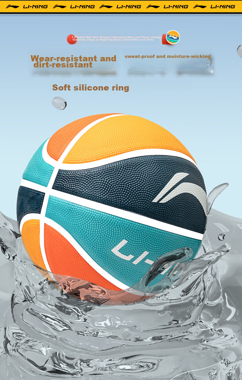 Li-Ning Basketball, Size 5, for Children's Competition, Indoor And Outdoor Use, Wear-Resistant, Suitable for Cement Courts, Suitable for Preschoolers, Elementary School Students, Teenagers, Outdoor Rubber Ball 11