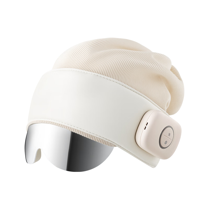 JD Jingzao Head and Eye Massager Cap Wireless Sleep Aid Fully Automatic Scalp Kneading Massager Hot Compress Eye Massager Birthday Gift for Couples and Elders