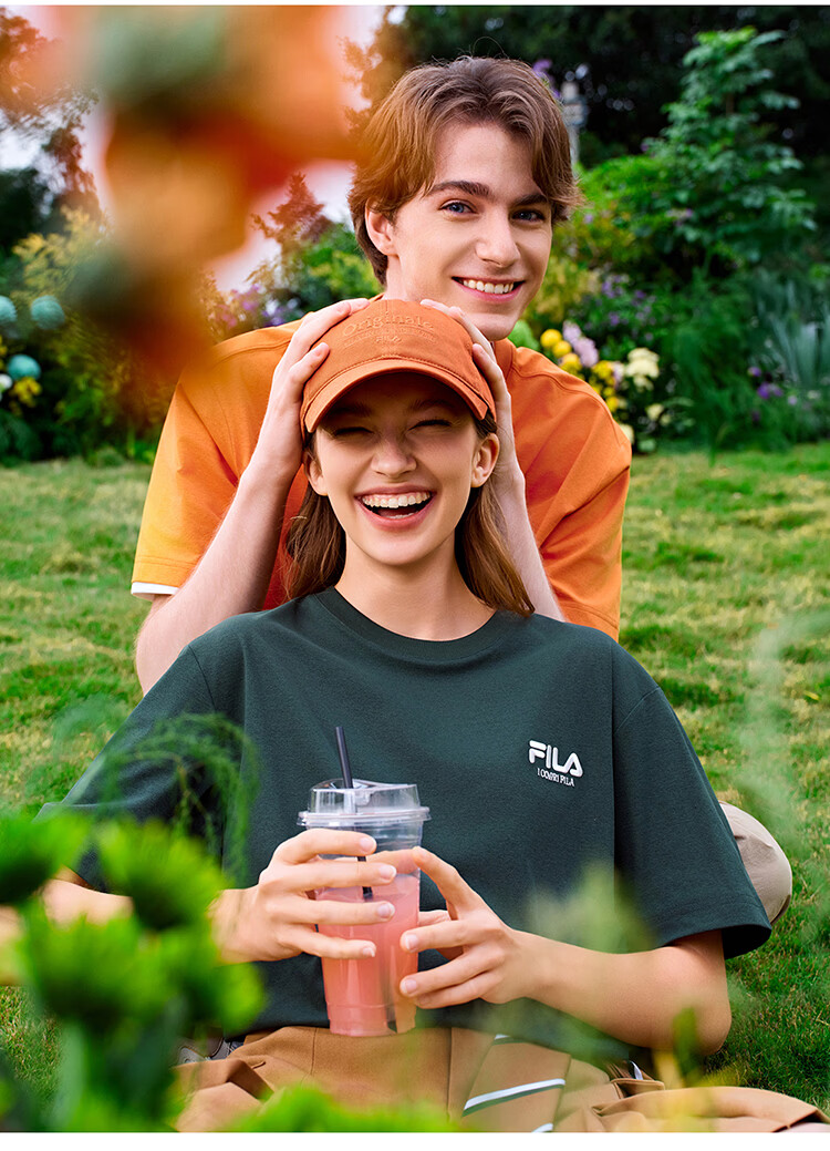 FILA 2026 Summer Moisture-Wicking Quick-Dry Couple Short Sleeve T-Shirt Fashionable Round Neck Casual Sun Protection Top 23