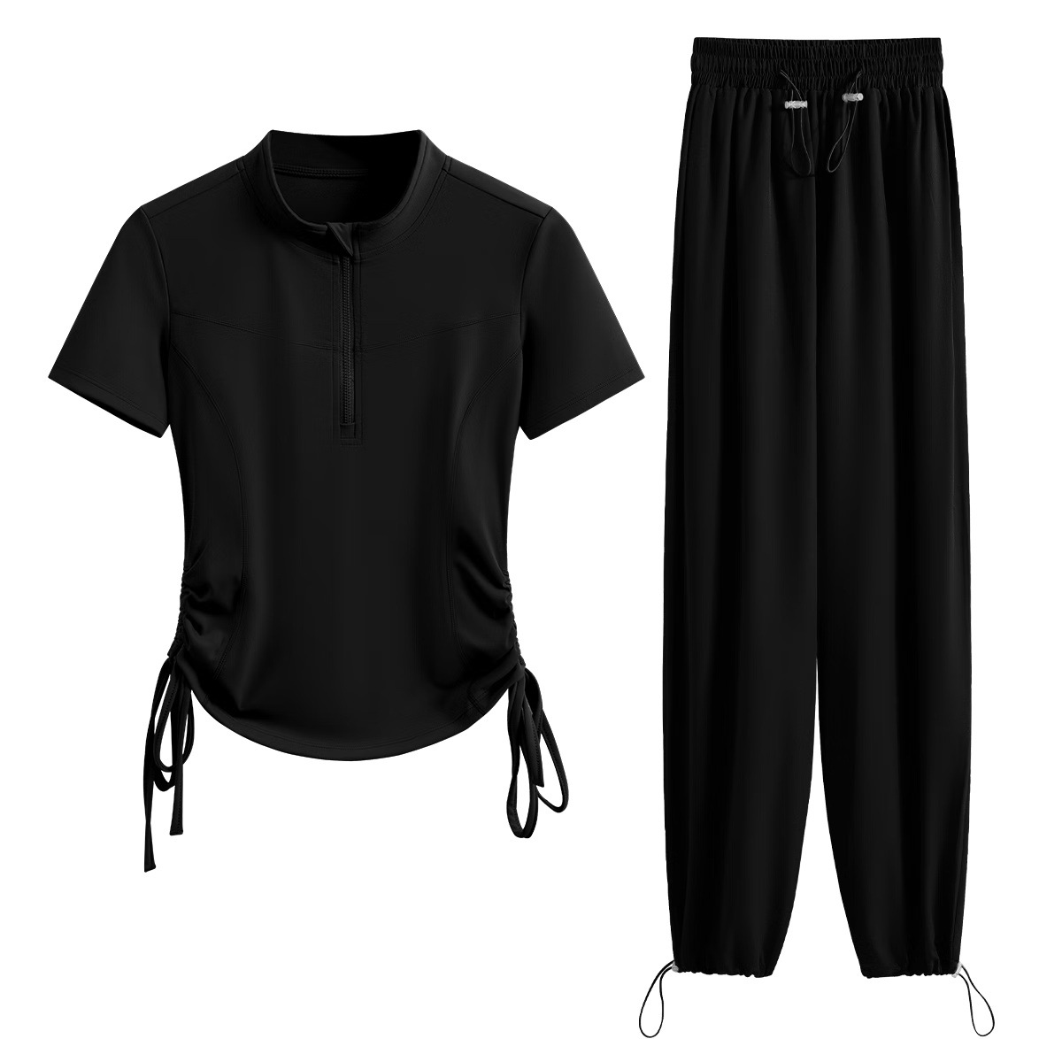 Baisirong Women's Tennis Basketball Short Sleeve Sports Set Running Training Fitness Jump Rope Dance Yoga Wear