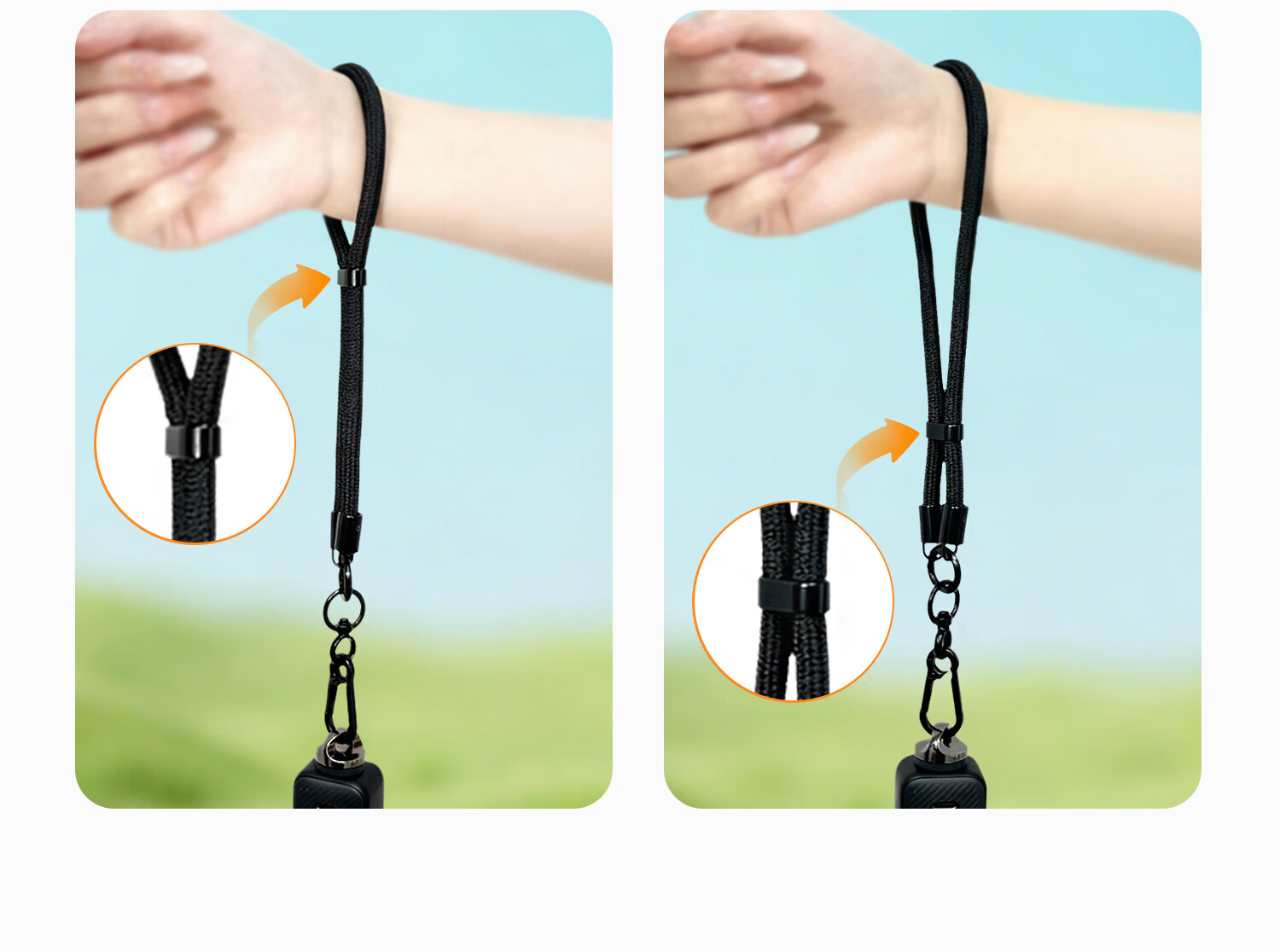 Shili Fan DJI Pocket 3 Black Lanyard Camera Wrist Strap Anti-Lost Wristband 10