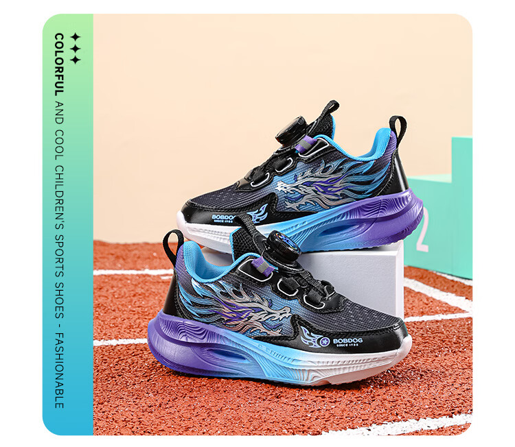 BOBDOG Kids Girls Spring Trendy Running Shoes Comfortable Casual Children's Sports Shoes 102561015 Candy Purple/White Size 36 3