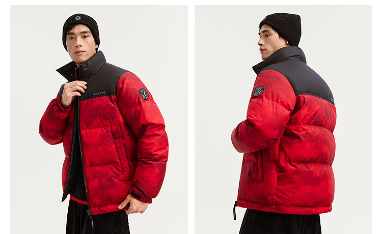 Bosideng Off-Season Winter Down Jacket Unisex Couple Short Fashion Casual Thickened Stand Collar Puffer Coat 23