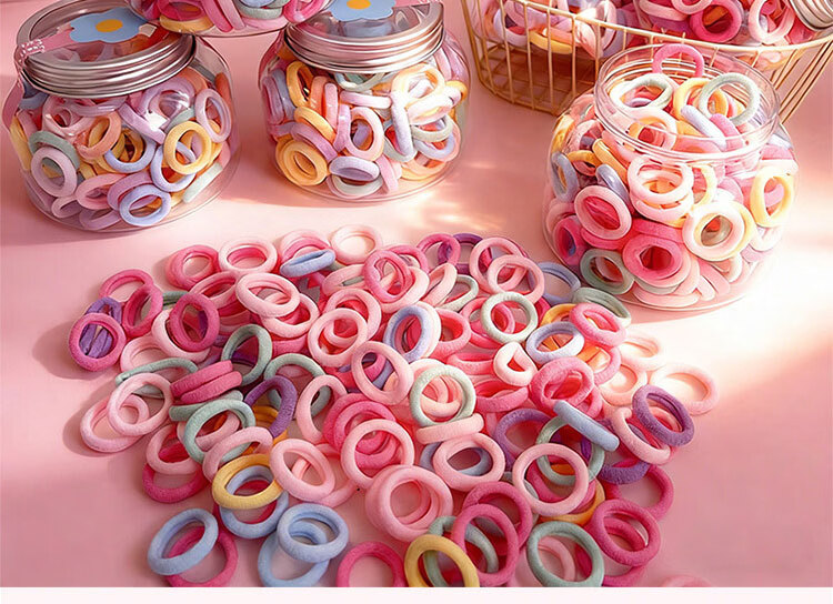 Princess Password High Elasticity Hair Tie for Girls, Gentle on Hair, Children's Hair Band, Student Rubber Band, Baby Towel Hair Ring, Infant Hair Rope 5