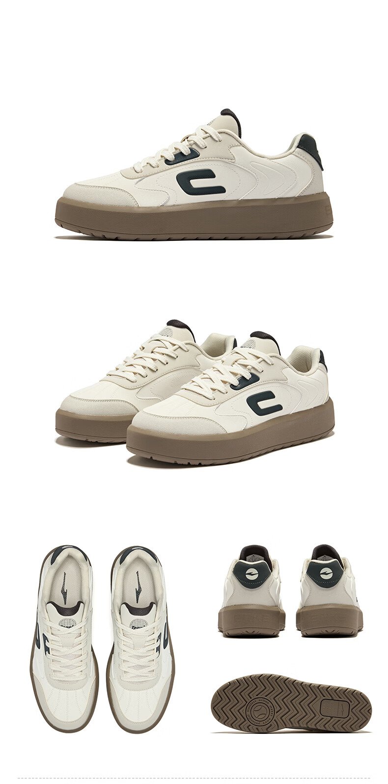 ERKE Men's Sneakers 2026 New Thick-Soled Lightweight White Casual Sports Shoes Elite 29