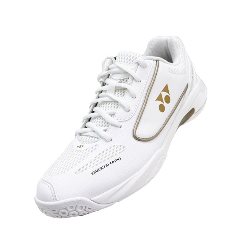 YONEX Badminton Shoes Competition Training Power Cushion Shock Absorption Non-Slip Breathable Sports Shoes SHB470CR White Platinum Size 40