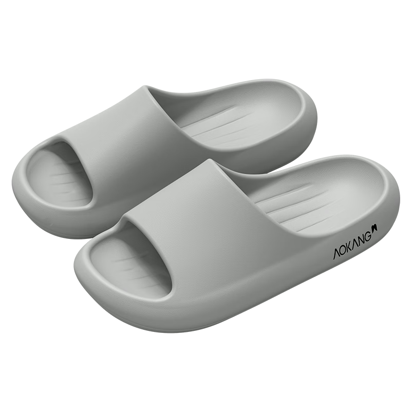 Aokang Men's Slippers Soft Cushioning Home Bathroom Shower Non-Slip Odor-Resistant Antibacterial EVA Thick Sole Summer Outdoor Women's Sandals